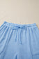 Beau Blue Cap Sleeve Matching Top and Jogger Pants Set