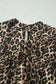 Brown Leopard Print Long Sleeve Short Shift Dress