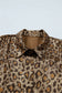 Gold Plus Size Leopard Print Short Sleeve Dolman Shirt