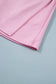 Pink Solid Color Sleeveless Zipper Tank and Skort Set