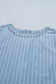 Sky Blue Stripe Buttoned Back T-Shirt Denim Mini Dress