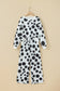 Khaki Polka Dot Long Sleeve Top Drawstring Relaxed Pants Set