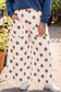Brown Polka Dot Elastic Waist Wide Leg Plus Size Pants