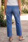 Ashleigh Blue Drawstring Waist Ankle Length Casual Jeans Regular Fit Pocket Detail Denim Pants