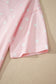 White Exposed Seam Detail Polka Dot Loose Tee Drawstring Shorts Set