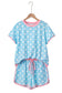 Pink Polka Dot Contrast Edge Casual Short Set