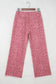 Brown Leopard Frayed Edge Wide Leg High Waist Jeans