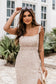 Someone You Loved Taupe Printed Midi Dress