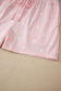 White Exposed Seam Detail Polka Dot Loose Tee Drawstring Shorts Set