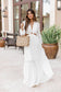 All I Ever Asked White Ring Detail Maxi Dress