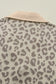 Khaki V Neck Collar Leopard Printed 2pcs Short Set