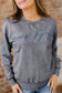 High-rise saved by grace Letter Embroidery Mineral Wash Loose Sweatshirt