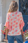 Pink Double Polka Dot Printed Ruffle Trim Short Sleeve Babydoll Shirt