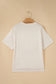 White Loose Knit Vintage Flag Bow Patched T Shirt