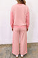 Red Color Block Plaid Patchwork Long Sleeve Pullover Wide Leg Pant Set