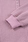Casual Solid Color Textured Snap Button Collared Baggy Top