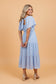 Lace Square Neck Ruffle Tiered Midi Dress