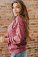High-rise saved by grace Letter Embroidery Mineral Wash Loose Sweatshirt