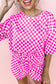 Brown Checkered Top and Short Casual 2pcs Set