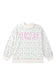 Apricot Floral Print Texas Long Sleeve Ribbed Neck Tunic Plus Size Sweatshirt