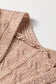 Old Rose Drop Shoulder Crochet Knit Open Front Cardigan