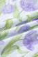Purple Tulip Floral Print Contrast Trim Midi Dress