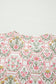 Pink Floral Print Tassel Tie V Neck Scalloped Detail Loose Mini Dress