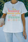 White No bunny loves you like Jesus Graphic Easter Day T-shirt
