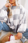 Dark Brown Checkered Bishop Sleeve Sweater