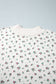 Apricot Floral Print Texas Long Sleeve Ribbed Neck Tunic Plus Size Sweatshirt