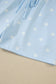 White Exposed Seam Detail Polka Dot Loose Tee Drawstring Shorts Set