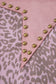 Khaki Leopard Retro Studded Star Patch Loose Tee