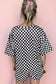 Brown Checkered Top and Short Casual 2pcs Set