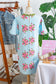 Sky Blue Floral Printed Contrast Ricrac Detail Bubble Sleeve Dress