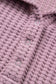 Casual Solid Color Textured Snap Button Collared Baggy Top