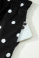 White Exposed Seam Detail Polka Dot Loose Tee Drawstring Shorts Set
