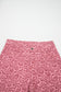 Brown Leopard Frayed Edge Wide Leg High Waist Jeans