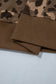 Brown Leopard Print Striped Detail Relaxed Pullover Sweatshirt