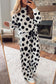 Khaki Polka Dot Long Sleeve Top Drawstring Relaxed Pants Set