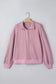 Casual Solid Color Textured Snap Button Collared Baggy Top