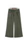 Jungle Green Mineral Wash Seam Detail Flare Leg Drawstring Pants