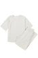 Khaki Checkered Print Half Sleeve Tee 2pcs Lounge Pant Set