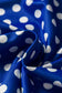 Blue Polka Dot Print Slim Tank Loose Pants 2pcs Outfit