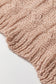 Old Rose Drop Shoulder Crochet Knit Open Front Cardigan
