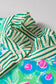 Pink Floral Print Striped Trim Button Down Short Sleeve Vacation Dress