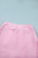 Pink Solid Color Sleeveless Zipper Tank and Skort Set