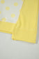 Yellow Color Block Patchwork Polka Dot Wide Leg Pant Set