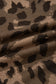 Brown Leopard Print Striped Detail Relaxed Pullover Sweatshirt