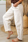 Khaki Stripe Casual Barrel Jeans