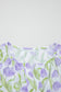 Purple Tulip Floral Print Contrast Trim Midi Dress
